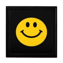 Yellow Smiley Face Trinket Boxes