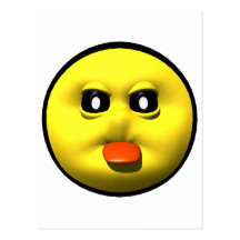 Yellow smiley sticking out tounge post cards