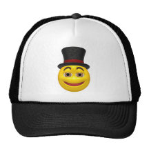 Yellow smiley wearing a top hat