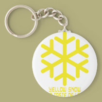 yellow snow has a taste of lemon keychains