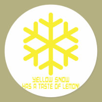 yellow snow has a taste of lemon stickers