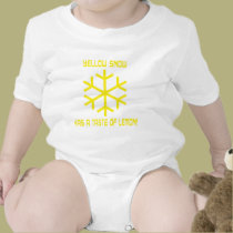 yellow snow has a taste of lemon t-shirts