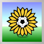 Yellow Soccer Daisy Print