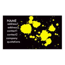 yellow splash business cards