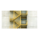 yellow stairways photo card
