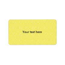 Yellow star pattern personalized address labels