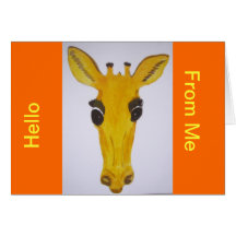 Yellow Staring Giraffe Cards