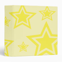 Yellow Stars 1.5" Binder