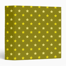 Yellow Stars 1.5" Binder