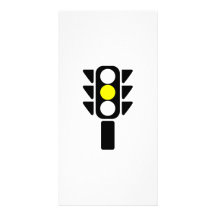 Yellow Stoplight Photo Greeting Card