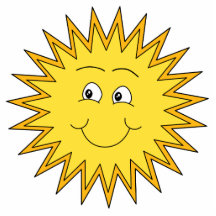 Yellow Summer Sun with a Happy Face. Photo Cut Out