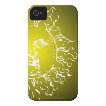 Yellow Sun and Moon iPhone 4 Cases