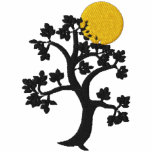 Yellow Sun and tree of life embroidered hoody