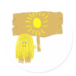 Yellow Sun Sticker