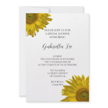 Yellow Sunflower Bridal Shower Invitation