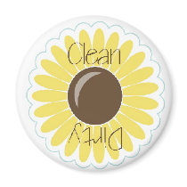 Yellow Sunflower Clean/Dirty Dishwasher Magnet magnets