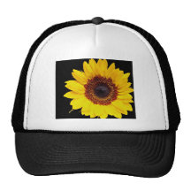 Yellow sunflower  flowers trucker hats