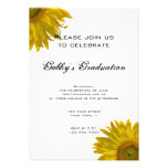 Yellow Sunflower Graduation Party Invitation