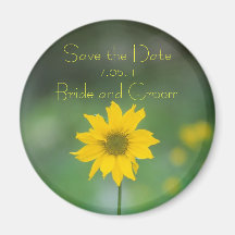 Yellow Sunflower Save the Date Magnet