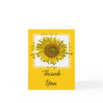 Yellow Sunflower Thank You Note Card
