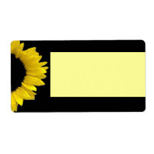 Yellow Sunflower Wedding Custom Shipping Label