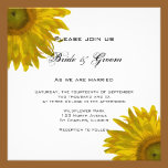 Yellow Sunflower Wedding Invitation invitations