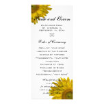 Yellow Sunflower Wedding Program Custom Announcement