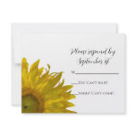 Yellow Sunflower Wedding RSVP Response Card