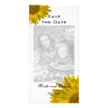 Yellow Sunflower Wedding Save the Date Photo Card