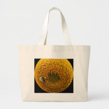 Yellow Sunflower with Honey Bee Tote Bag