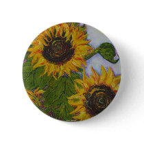 Yellow Sunflowers by Paris Wyatt Llanso Buttons