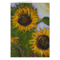 Yellow Sunflowers by Paris Wyatt Llanso Greeting Card