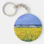 yellow Sunflowers, France flowers Keychains