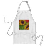 Yellow Sunflowers on Red Apron