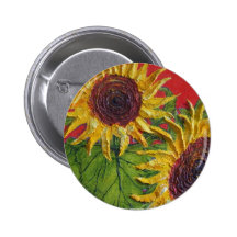 Yellow Sunflowers on Red Buttons