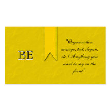 Yellow Support Group Ribbon Business Cards