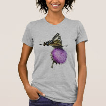 yellow swallowtail butterfly and caterpillar tshirts