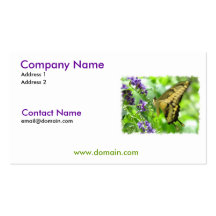 Yellow Swallowtail Butterfly Biz Card Business Card Templates