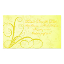 Yellow Swirl Business Card Templates