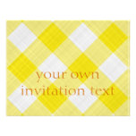 yellow table cloth personalized invitation