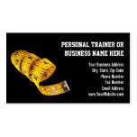 Yellow Tape Measure Personal Trainer Weight Loss Business Cards