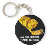 Yellow Tape Measure Personal Trainer Weight Loss keychains