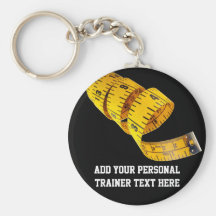 Yellow Tape Measure Personal Trainer Weight Loss Key Chains
