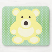 Yellow Teddy Bear Mouse Pads