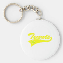 Yellow Tennis Keychain