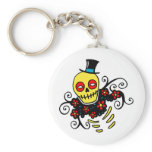 Yellow Top Hat Skeleton Key Chain