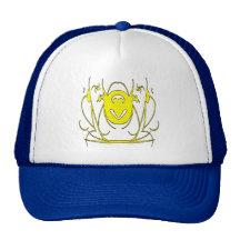 Yellow Tribal Mesh Hat