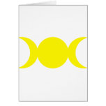 Yellow Triple Goddess Greeting Card