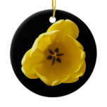 Yellow Tulip Custom Birthday Ornament