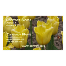 Yellow Tulip Flower Business Card